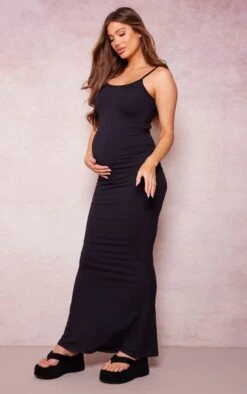 Maternité Robe De Grossesse Mi-longue Douce Noire Sculpt à Bretelles -Logic || Diamond || Zero Soldes Boutique df9e175a342cd2fe2694cc912eb69bfc1ca44fdb cnd7217 3
