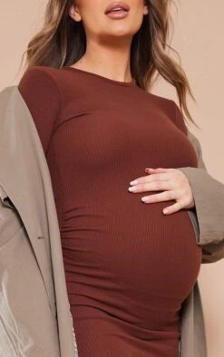 Maternité Robe De Grossesse Mi-longue Côtelée Chocolat Foncé à Manches Longues 10 Maternité Robe De Grossesse Mi-longue Côtelée Chocolat Foncé à Manches Longues -Logic || Diamond || Zero Soldes Boutique e0b8bb29f6ac598d28e1d9237f604e2d1e6e25d4 cnd2167 4