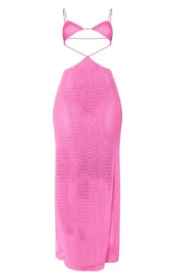 Robe De Plage Longue En Maille Rose à Bretelles Et Découpes -Logic || Diamond || Zero Soldes Boutique e7c35dbfb2c209f9a76b5ca7bcc21adcd21defbe cmy6971 6
