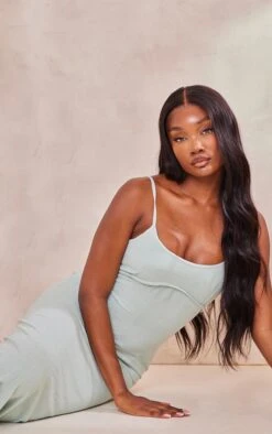 Tall Robe Longue En Effet Lin Sauge à Armatures -Logic || Diamond || Zero Soldes Boutique ecdfff8d6b18c2a1f2ec184a378ce7ce8edda2f0 cne3064 4