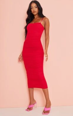 Tall Robe Mi-longue En Mesh Froncé Rouge -Logic || Diamond || Zero Soldes Boutique ed25ae2913830e917830adaaa7abd0ddc4bfc66b cna0454 4