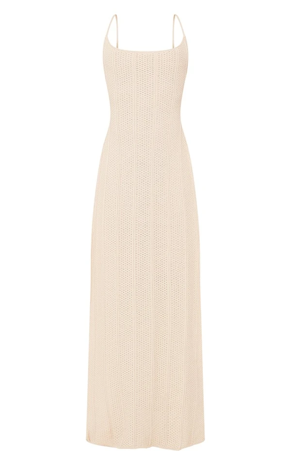 Tall Robe Longue En Maille Tricot Gris Pierre échancrée Sur Les Côtés à Dos Ouvert 7 Tall Robe Longue En Maille Tricot Gris Pierre échancrée Sur Les Côtés à Dos Ouvert – Image 5