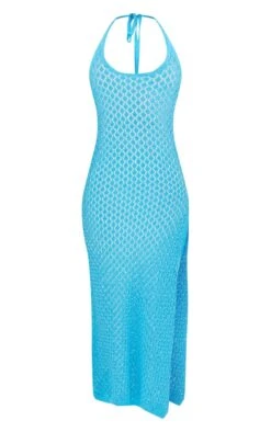 Tall Robe Longue En Maille Crochetée Bleu Turquoise à Dos Nu -Logic || Diamond || Zero Soldes Boutique f6de9de8f327e80d3ab44ba2b1eb4f27bfdf4594 cne8210 5