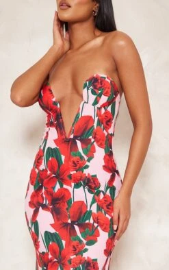 Robe Longue Fleurie Rose à Décolleté Plongeant -Logic || Diamond || Zero Soldes Boutique fdae9283c6d719472064342b56934109549b2b39 cnd3421 4